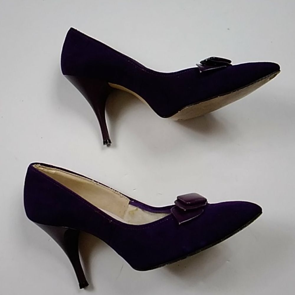 Vintage Velvet Heels  shoes - Picture 5 of 14